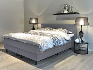 Boxspringcombinatie 180/200, M-Ray, Valencia Deluxe, Grijs
